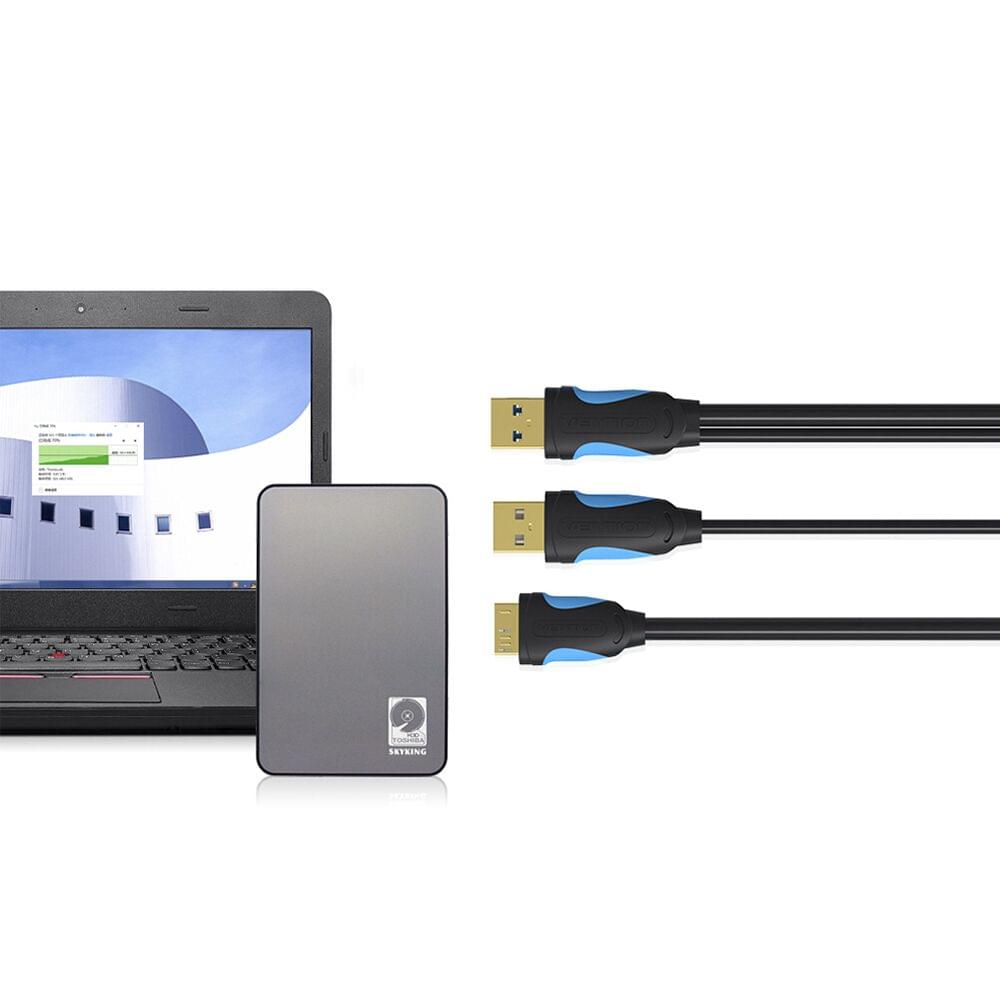 Vention USB Type A Male to Micro B Cable Super Speed USB3.0 - 0.5m