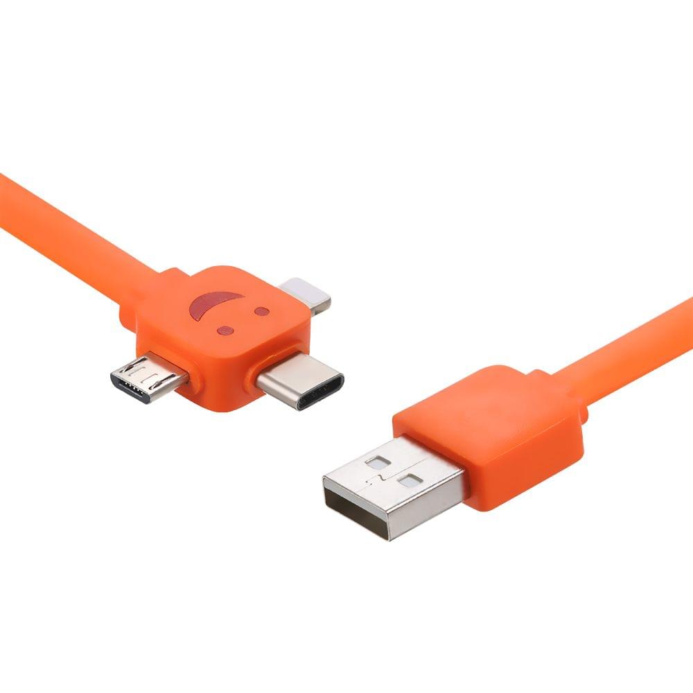 3 in 1 Charging Cable Data Cable Lighting Noodle Cables