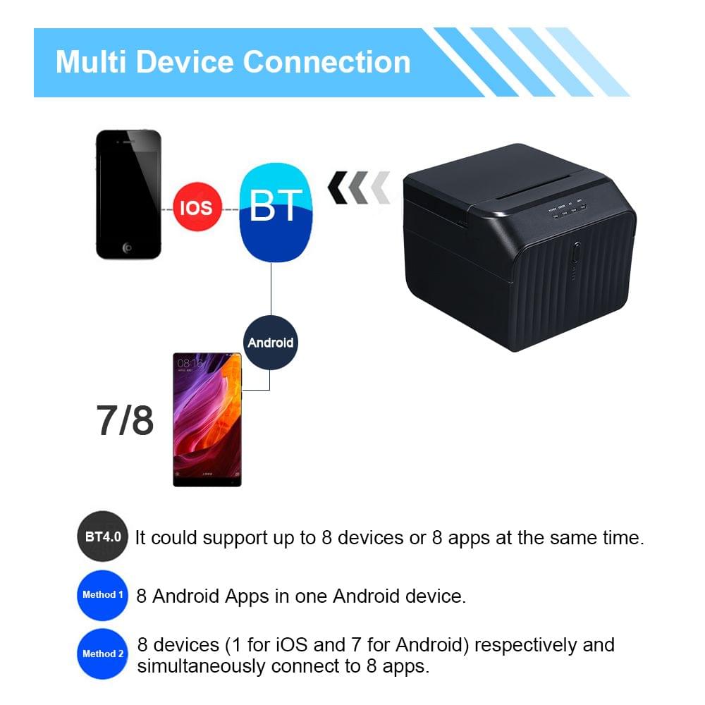High BT Quality Printer Qr Code Sticker Barcode Thermal - EU Plug