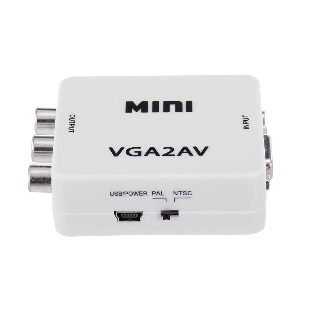 VGA to AV Adapter Mini VGA to AV Converter ABS Shell Video