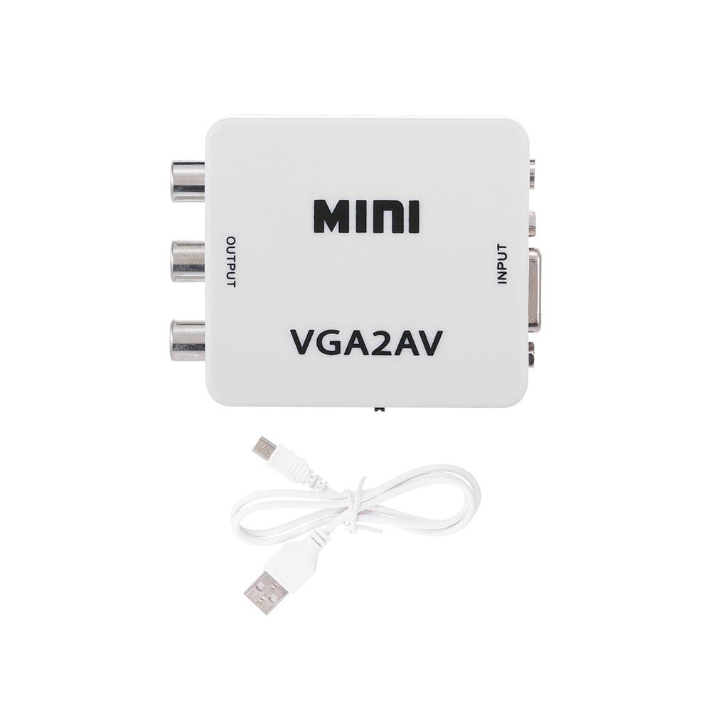 VGA to AV Adapter Mini VGA to AV Converter ABS Shell Video