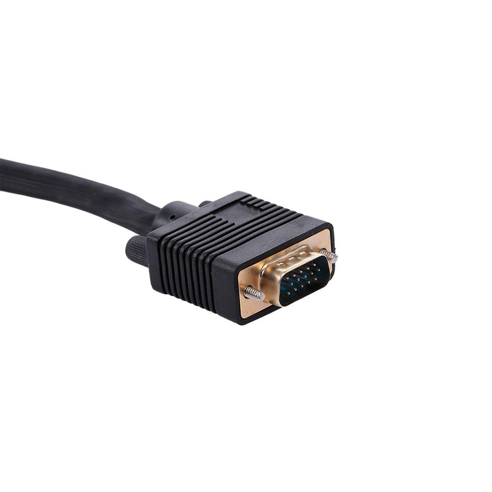 VGA 3+9 RGB 15Pin Male to Male Projector Monitor Cable 90