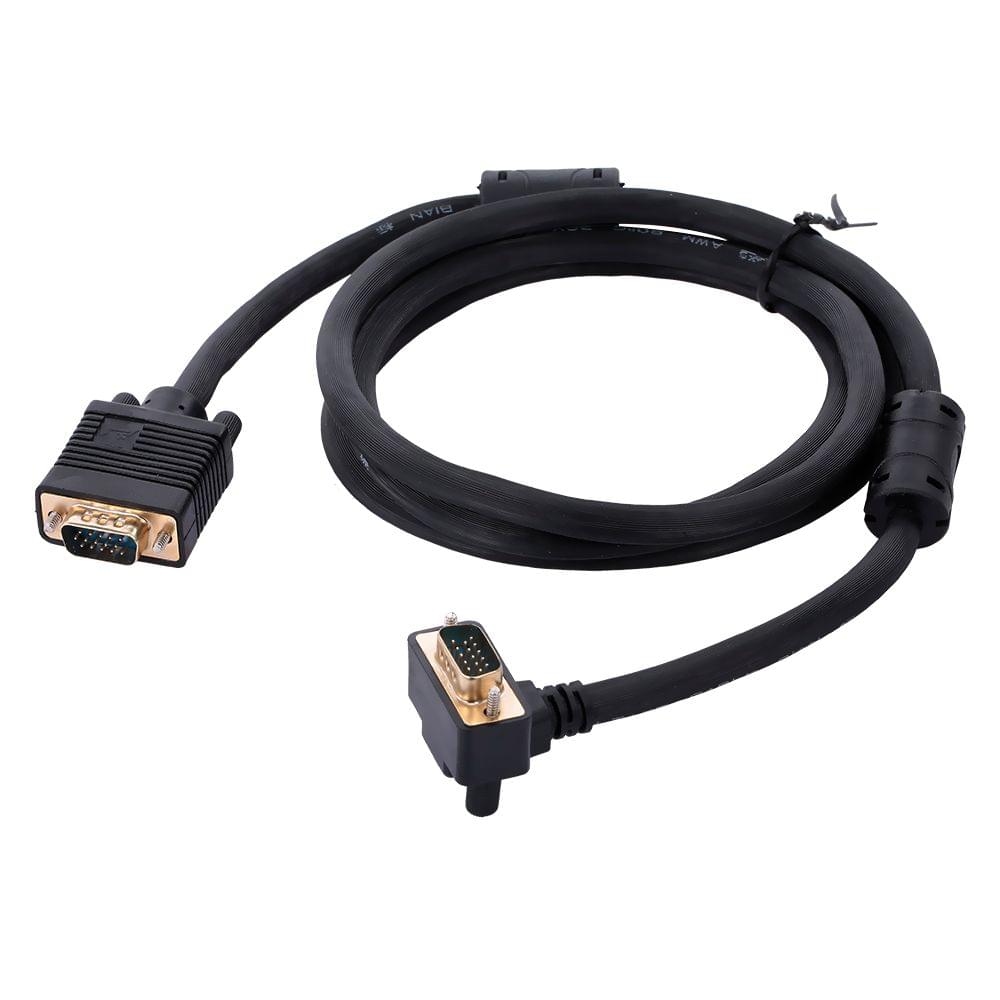 VGA 3+9 RGB 15Pin Male to Male Projector Monitor Cable 90