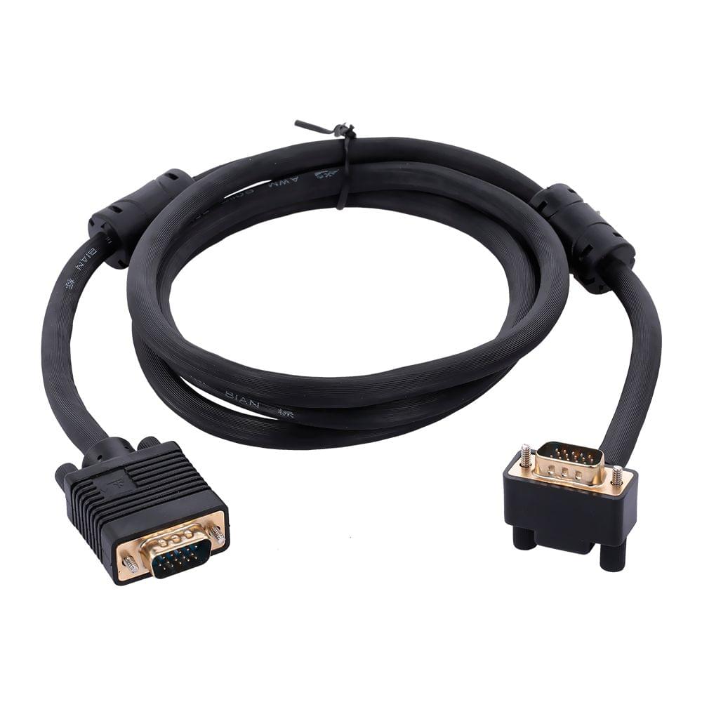 VGA 3+9 RGB 15Pin Male to Male Projector Monitor Cable 90