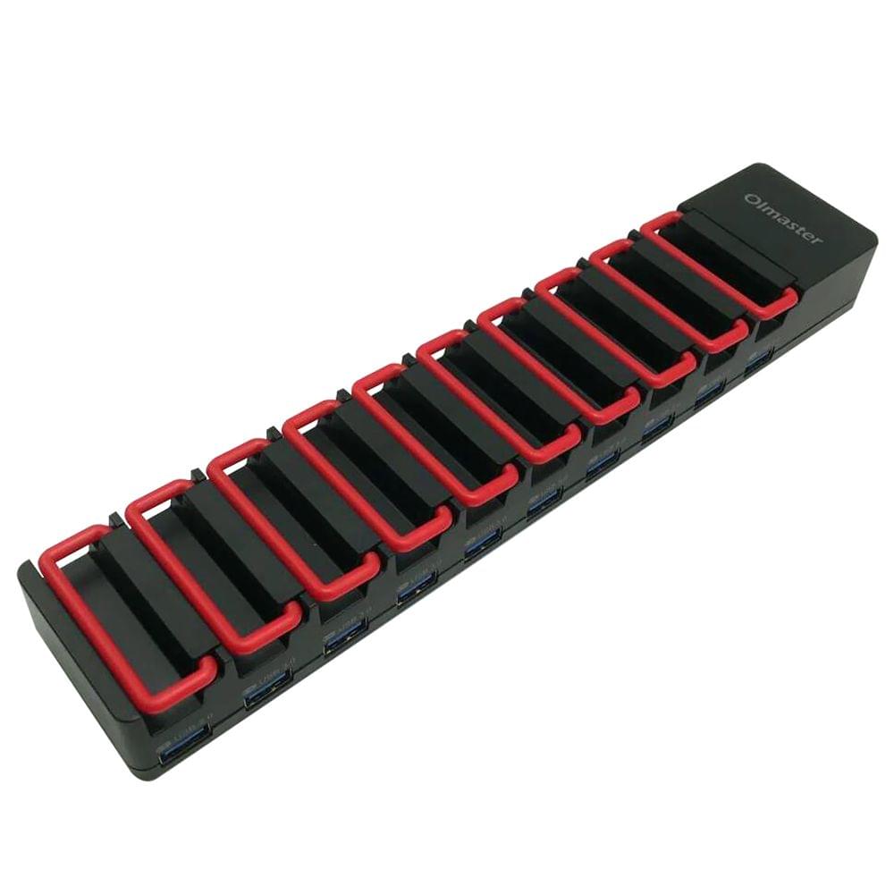 OImaster USB3.0 Hub Adapter 10 Ports Charging Station High - EU Plug