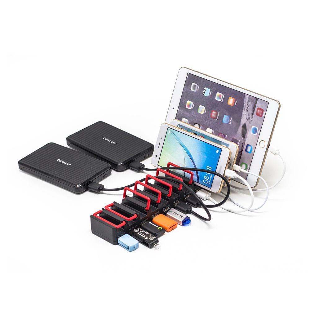 OImaster USB3.0 Hub Adapter 10 Ports Charging Station High - EU Plug