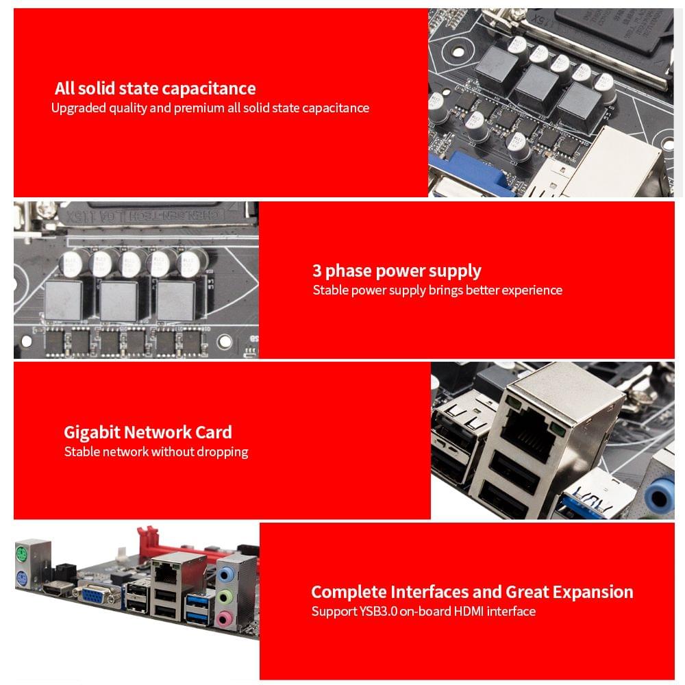 H81 Motherboard LGA1150 DDR3 M-ATX Mainboard Support i3 i5