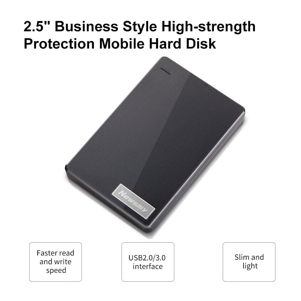 Newsmy USB3.0 Mobile Hard Disk 2.5 Inch File Data Backup - 500G