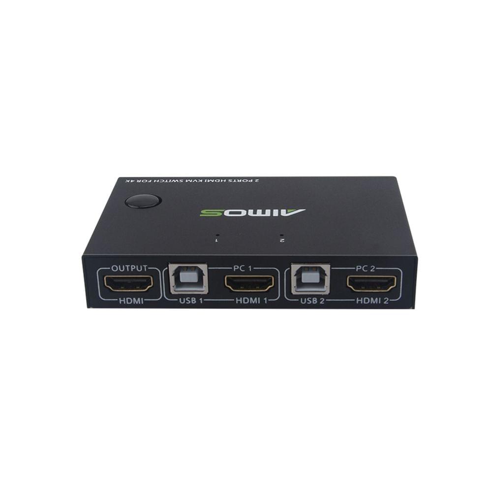 HDMI KVM Switcher 4K 2 in 1 out KVM Switcher Keyboard