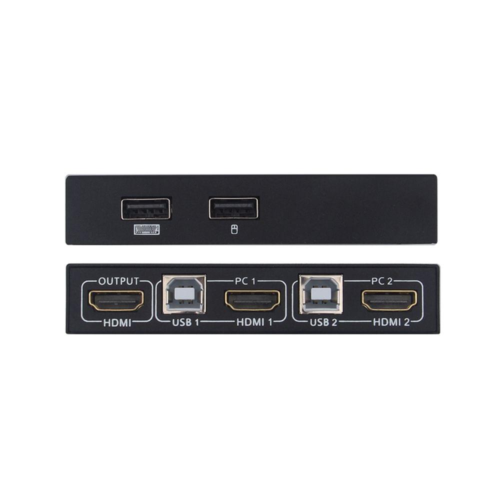 HDMI KVM Switcher 4K 2 in 1 out KVM Switcher Keyboard