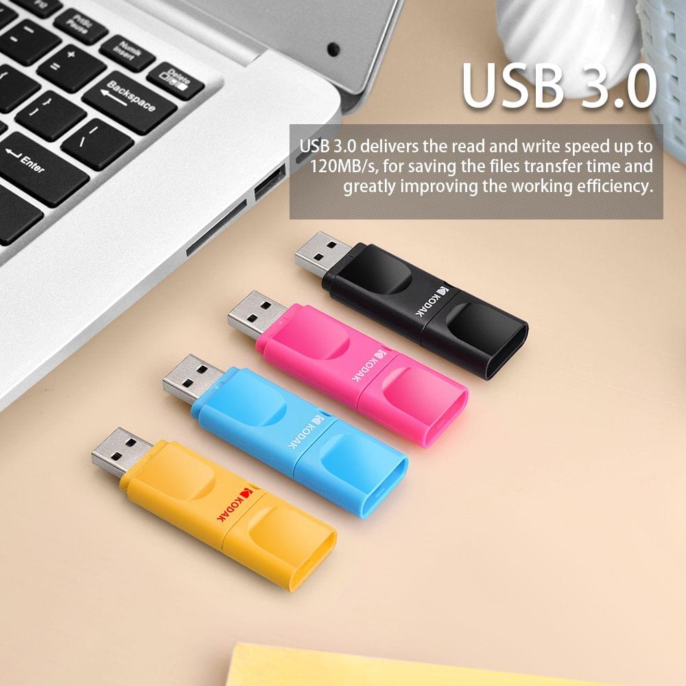 KODAK K233 256GB Black Slim U Disk Portable USB 3.0 - 256GB