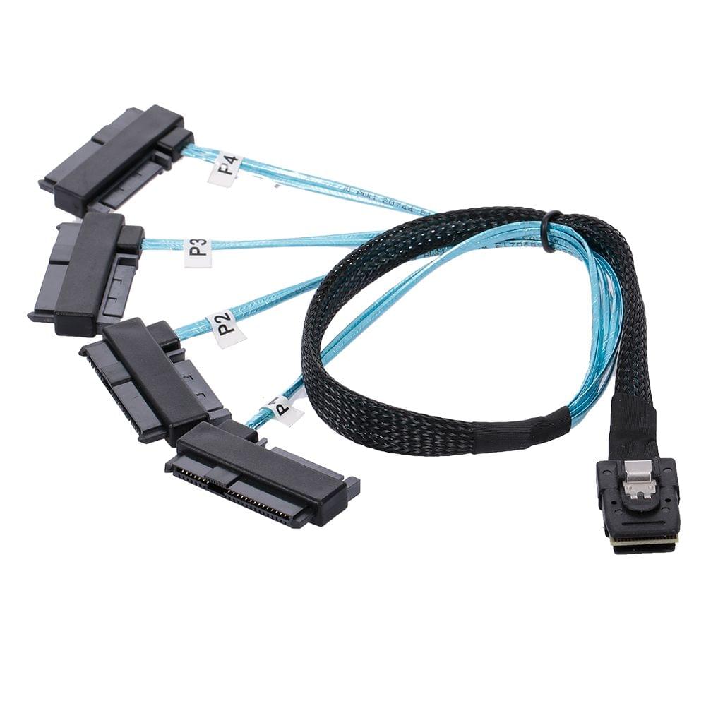 MINISAS36P-4*SAS29+15P 4-channel High Speed Copper Cable - 0.5m