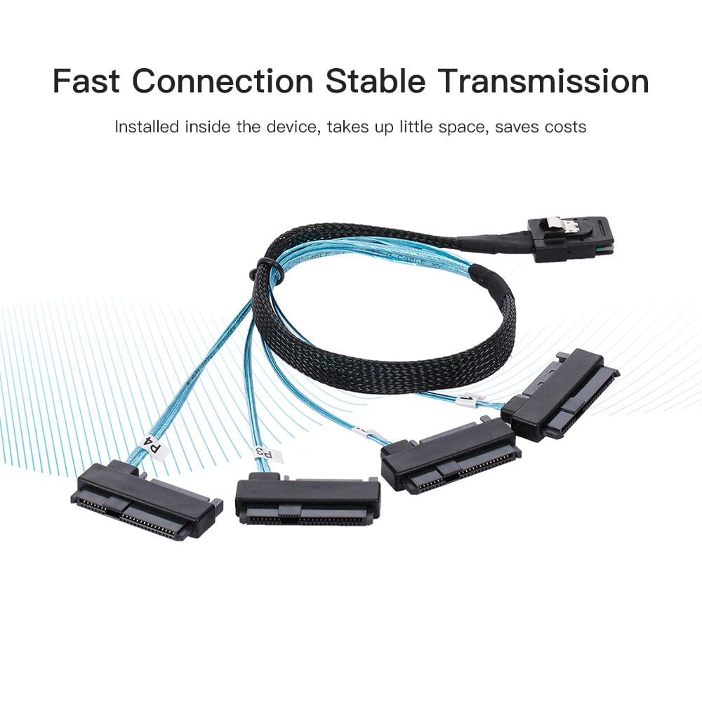 MINISAS36P-4*SAS29+15P 4-channel High Speed Copper Cable - 0.5m