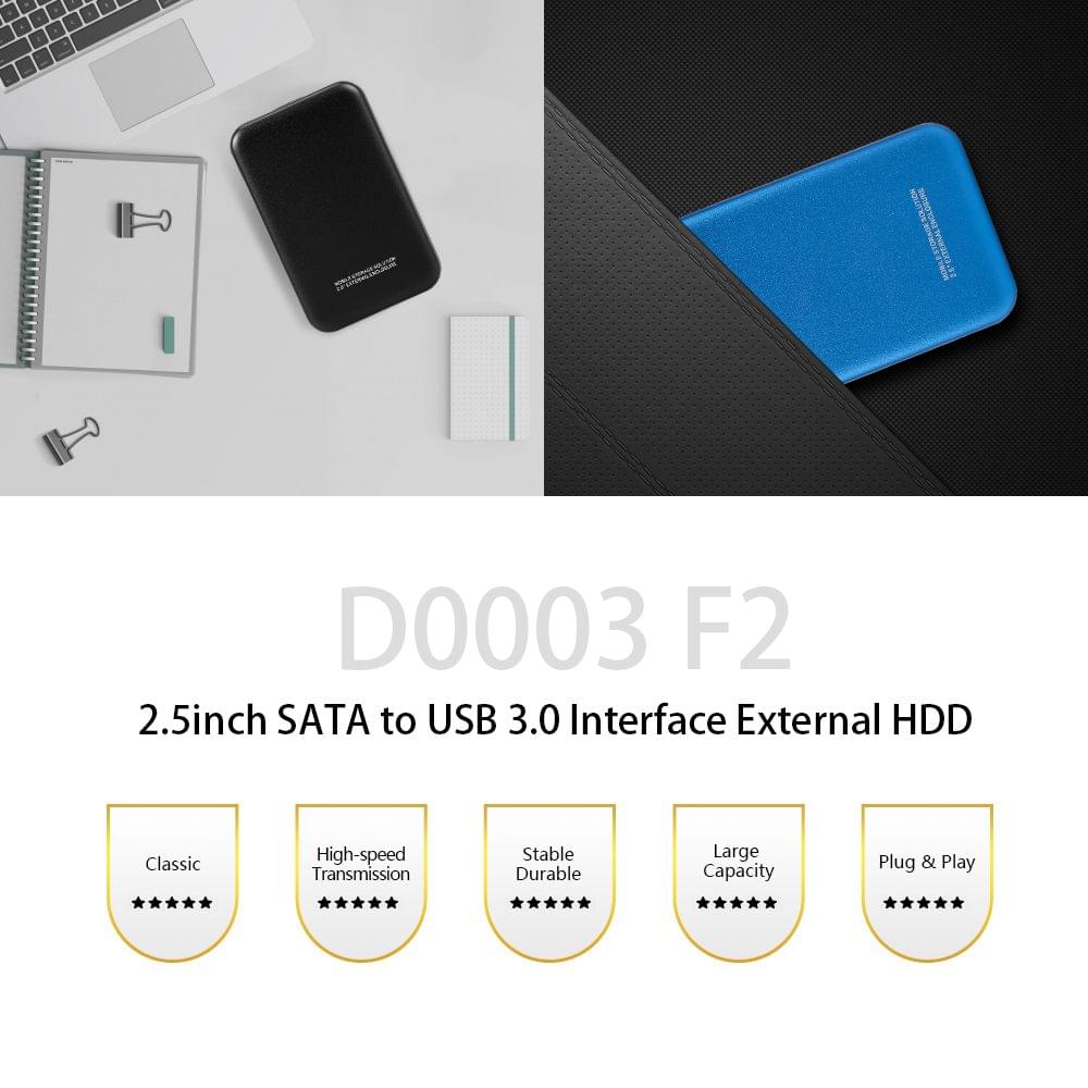 F2 2.5inch SATA to USB 3.0 Interface External HDD Mobile HD