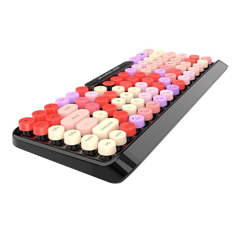 LD-KB203 Wireless BT Punk Keyboard 84 Keys Round Key Cap
