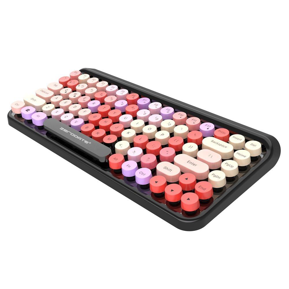 LD-KB203 Wireless BT Punk Keyboard 84 Keys Round Key Cap
