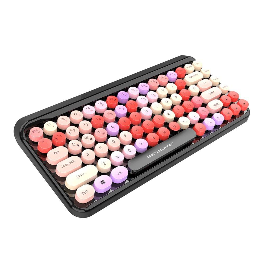 LD-KB203 Wireless BT Punk Keyboard 84 Keys Round Key Cap