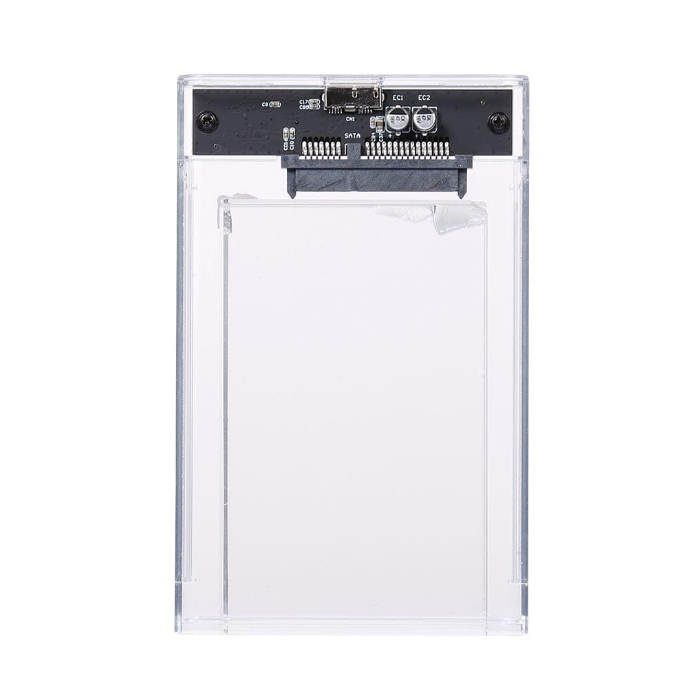 2.5'' USB3.0 Transparent Hard Drive Case Portable High-speed
