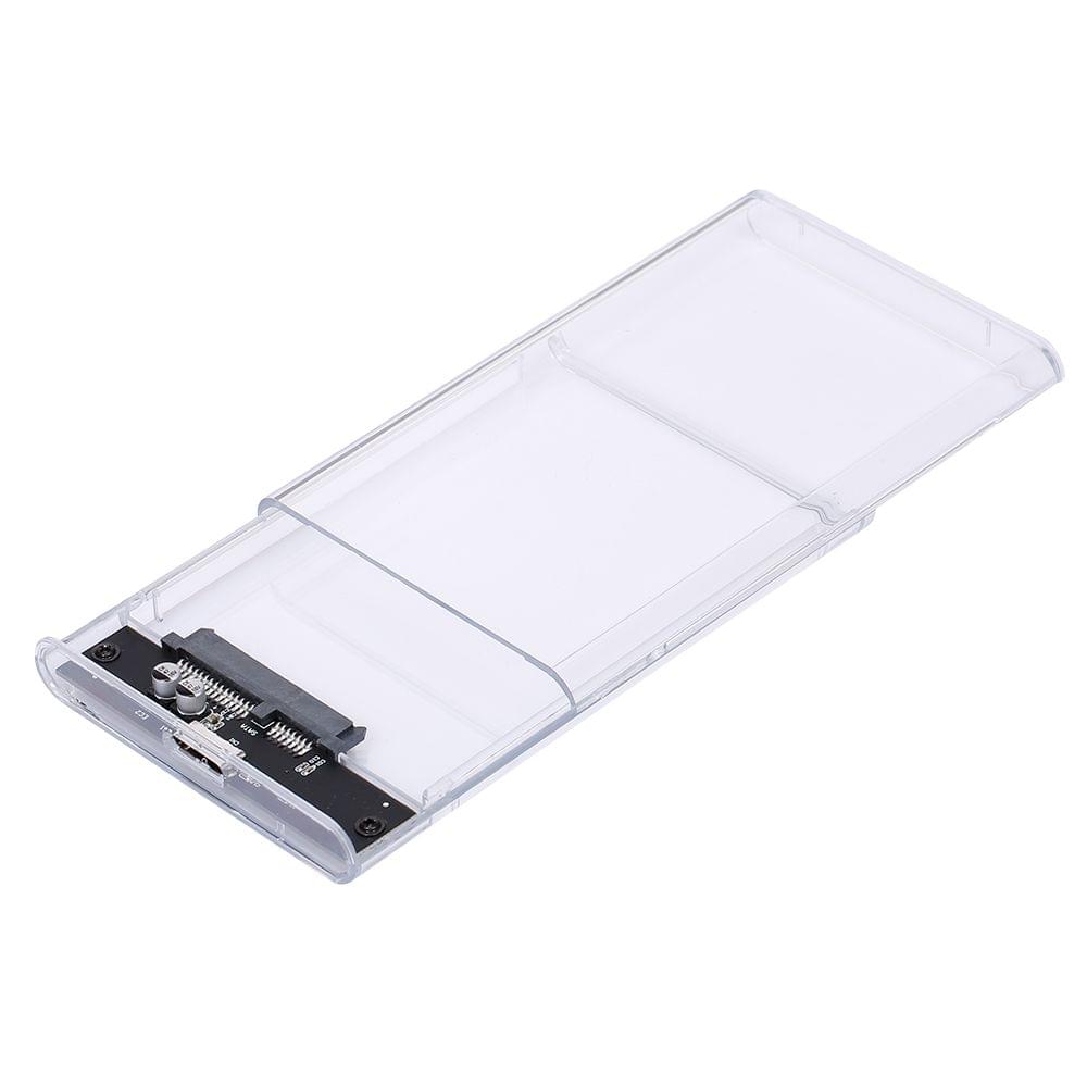 2.5'' USB3.0 Transparent Hard Drive Case Portable High-speed