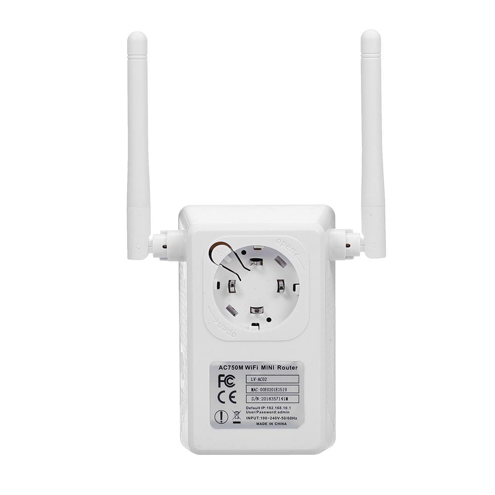 AC02 Dual Band 2.4GHz/5GHz 750Mbps Wifi Repeater Extender - EU Plug