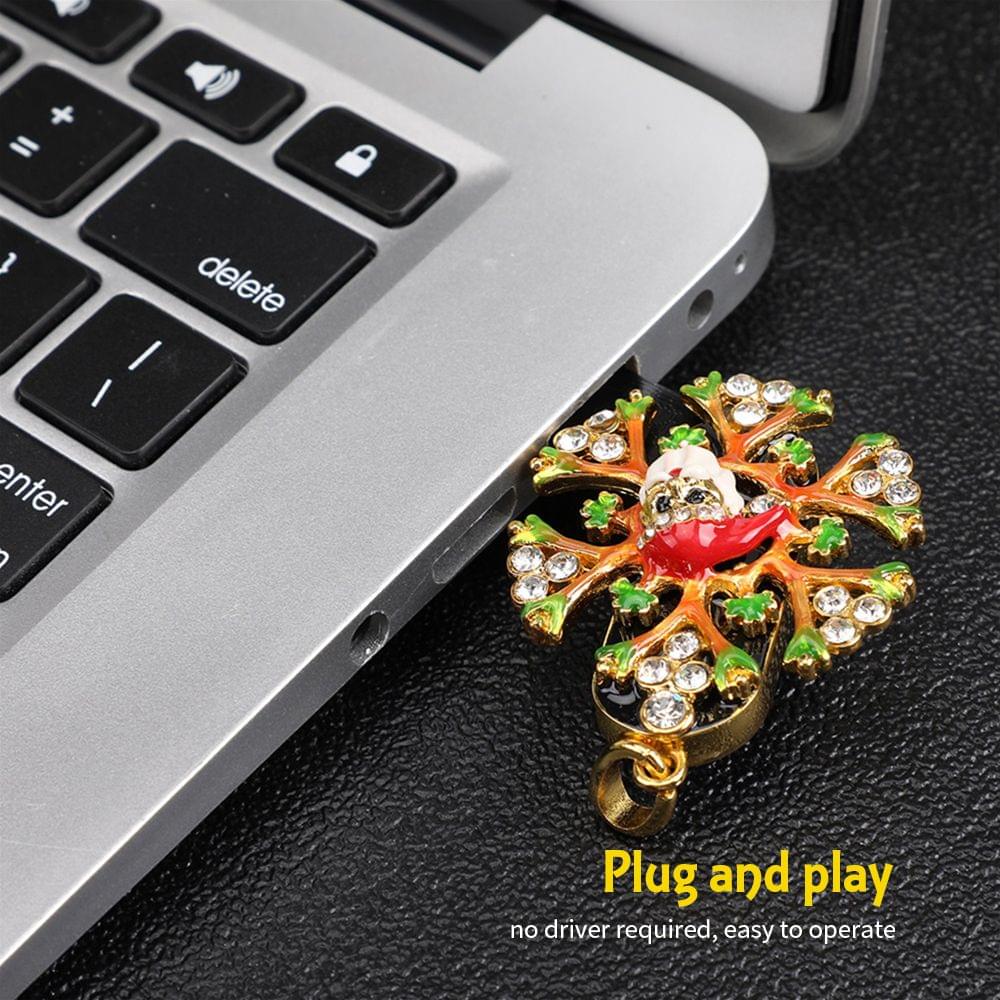 USB 2.0 U Disk Creative Christmas U Disk Portable High-speed - 64GB