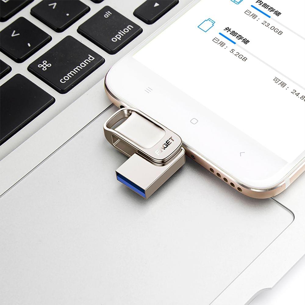 Uniqkart CU31 128GB High Speed Metal USB Flash Drive USB3.0 - 128GB