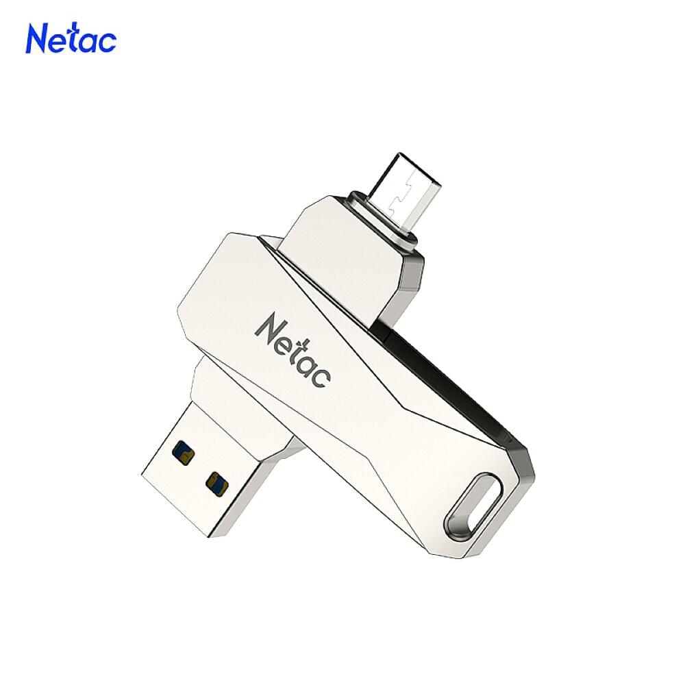 Netac U381 64GB Micro USB + USB Double Interface Flash Drive - 64GB
