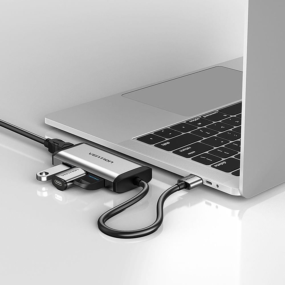 Vention CKBHB 4IN 1 USB HUB USB to 3 * USB 3.0 + RJ45 Port