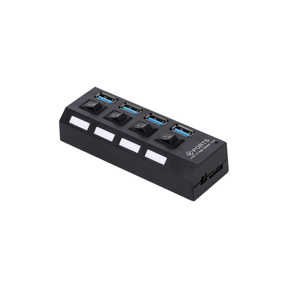 4-Port USB 3.0 HUB USB Splitter 4 Ports Expander with Switch