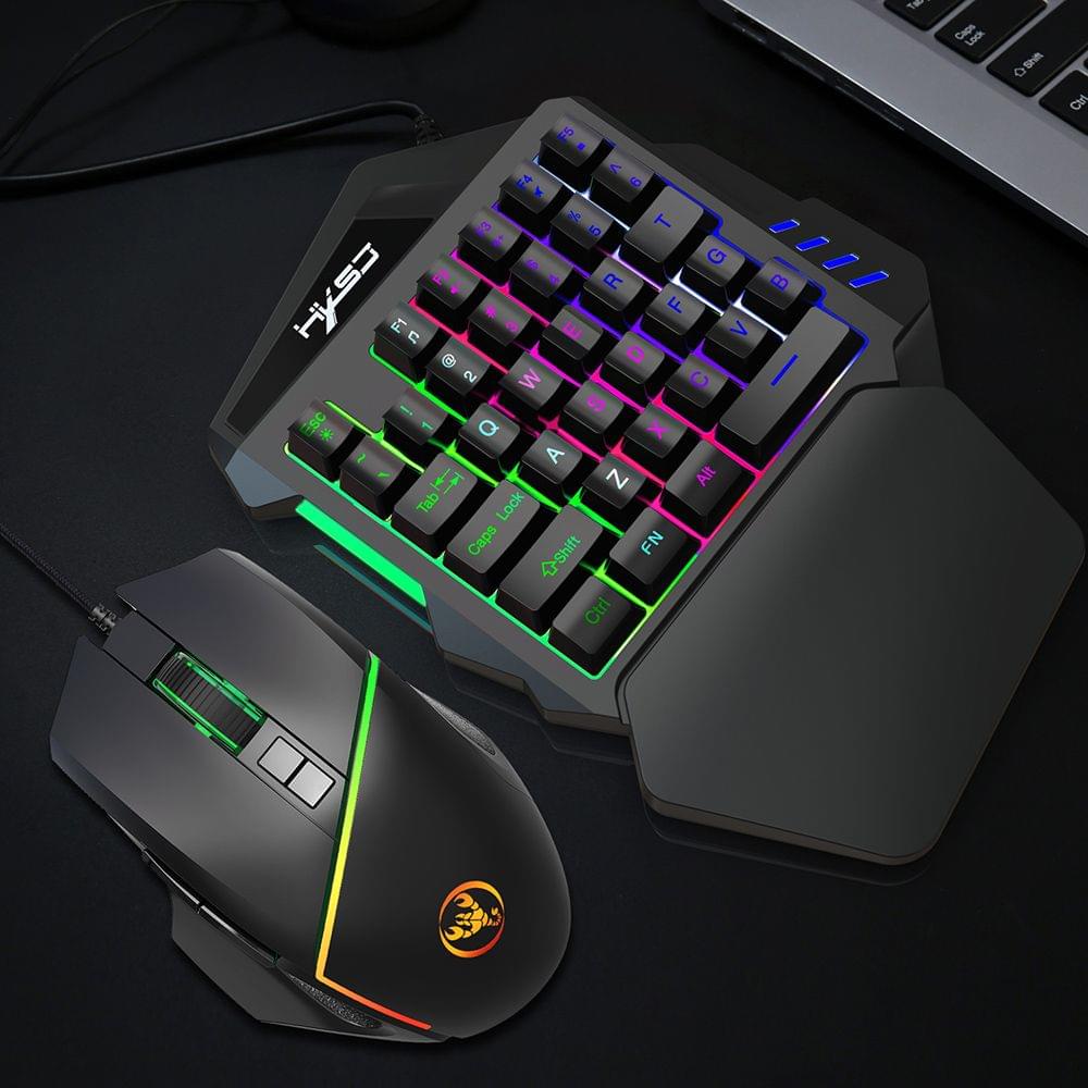HXSJ A876+V100 Keyboard and Mouse Combo Wired Gaming