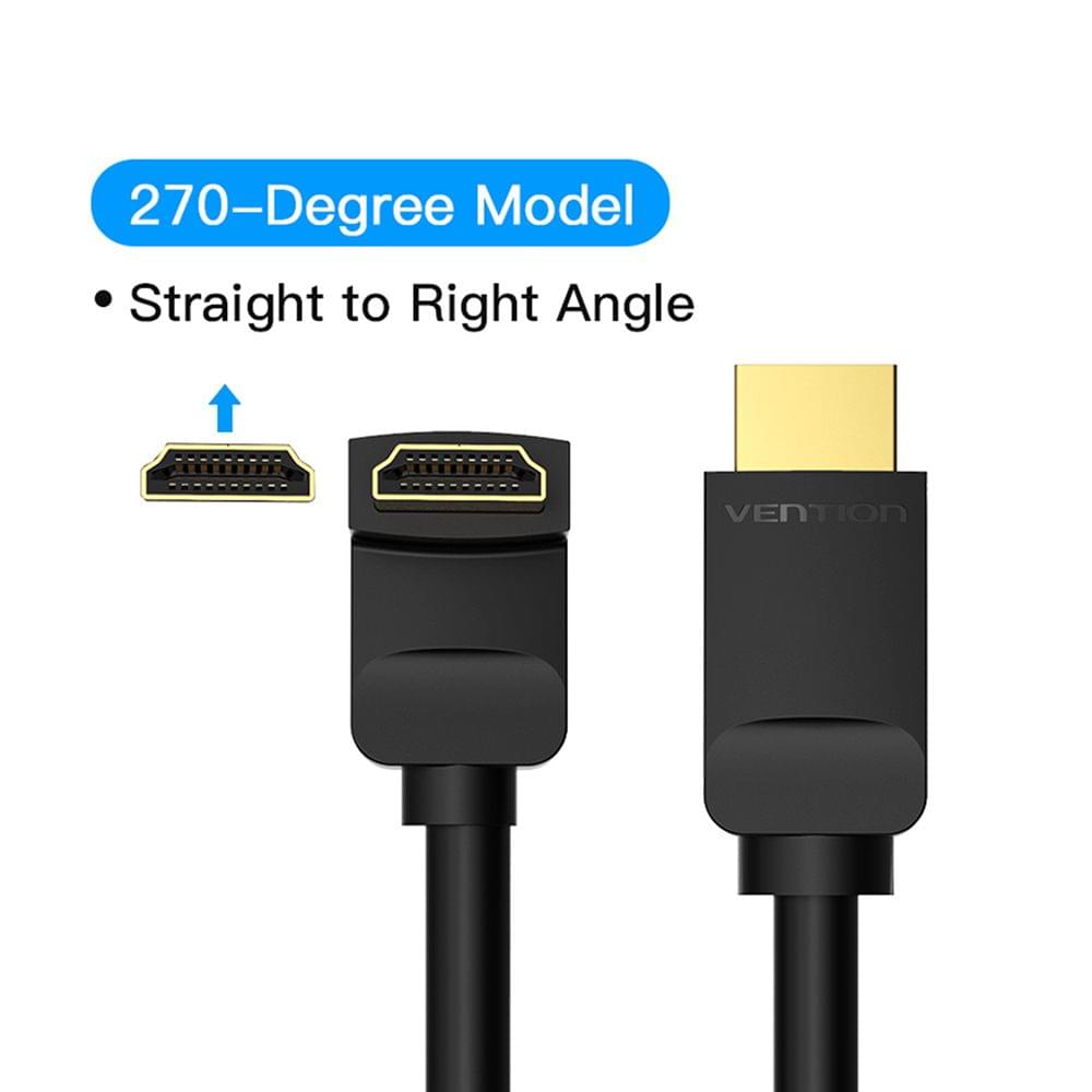 Vention AAQBG 270 Degree HDMI 2.0 Right Angle Cable 4K&3D - 1.5m
