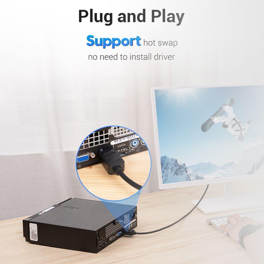 Vention HAFBF DP Display-port to DVI 24+1Pin Converter Cable - 1m