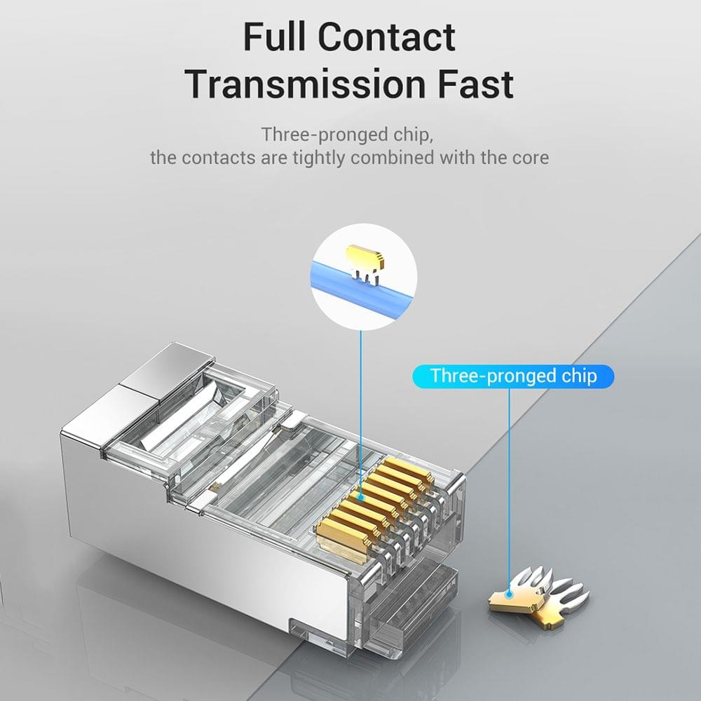 Vention IDCR0-100 Cat.6 Network Connector RJ45 Modular Plug