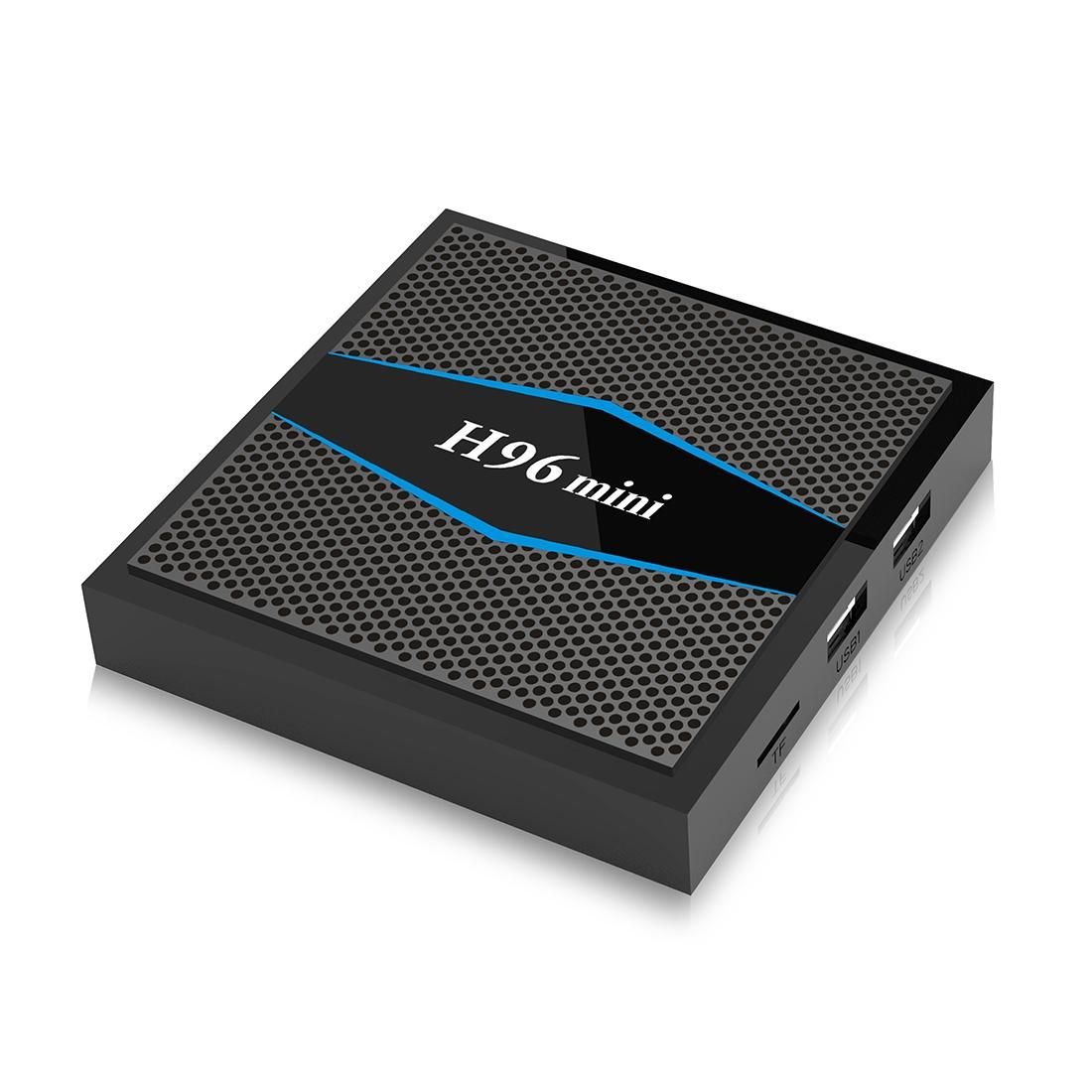 H96mini 4K HD Media Player Smart TV Box with Remote Control, Android 7.1, Amlogic S905W Quad Core ARM Cortex A53 up to 2.0GHz, Dual-WIFI 2.4GHz/5GHz (Black)