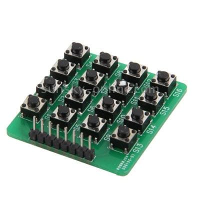 2 PCS High Quality 4 x 4 Matrix Array 16 Key Membrane Switch Keypad Keyboard Module (Green)
