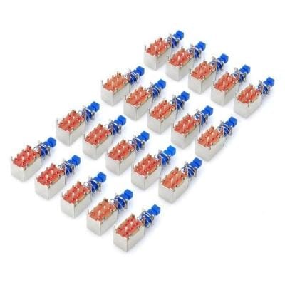 20 pcs DIY Electronic Button Switch (Blue)