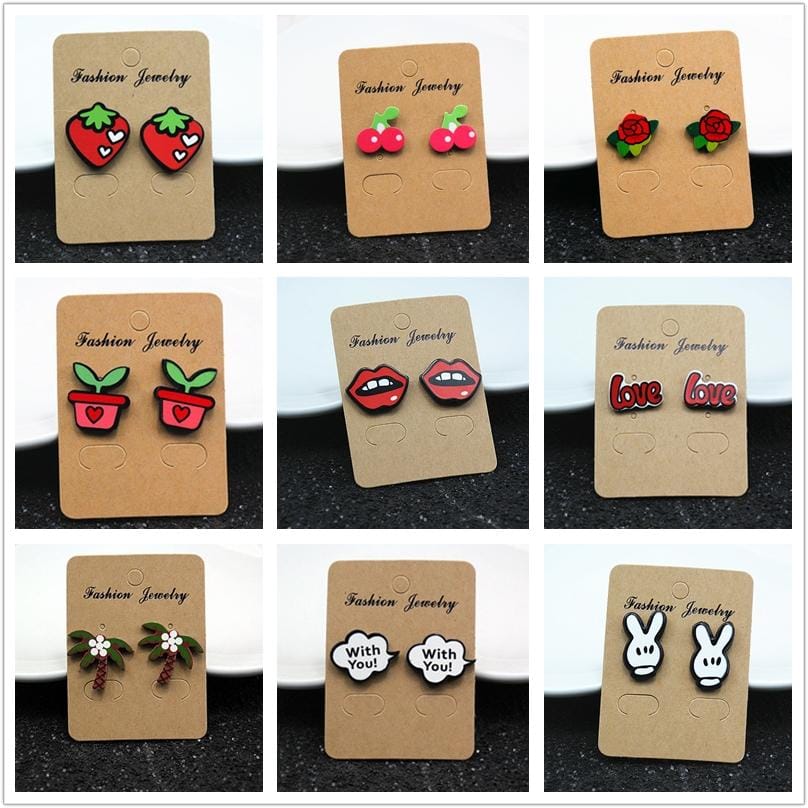 Creative Fruit Plant Mini Cartoon Small Earrings (e098-2)