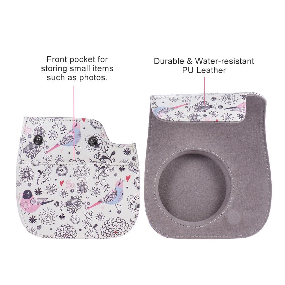 Andoer Compact Cute Lovely PU Leather Protective Camera Bag - No. 1.2
