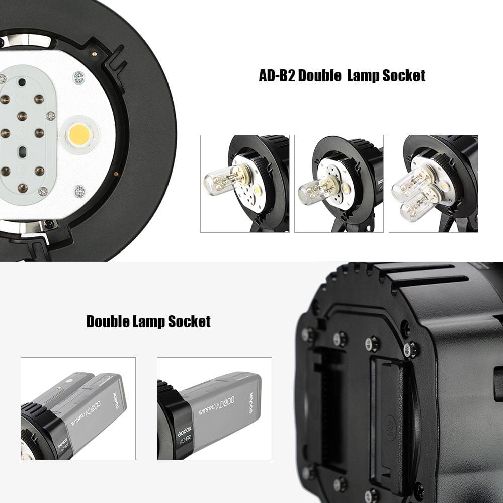 Godox WITSTRO AD-B2 AD200 Dual Power Flash Head Bowens Mount