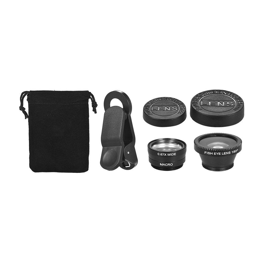Universal Clip Lens Kit 180? Mobile Phone Fisheye Lens 0.67?