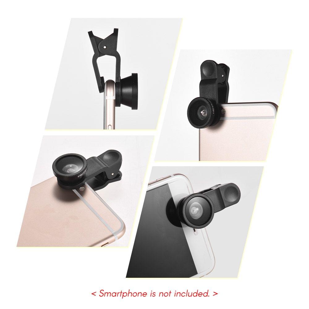 Universal Clip Lens Kit 180? Mobile Phone Fisheye Lens 0.67?