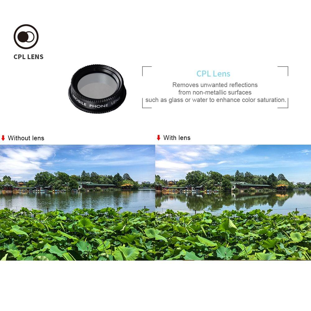 Uniqkart APL-DG7 7 in 1 Cellphone Lens Kit 198? Fisheye Lens