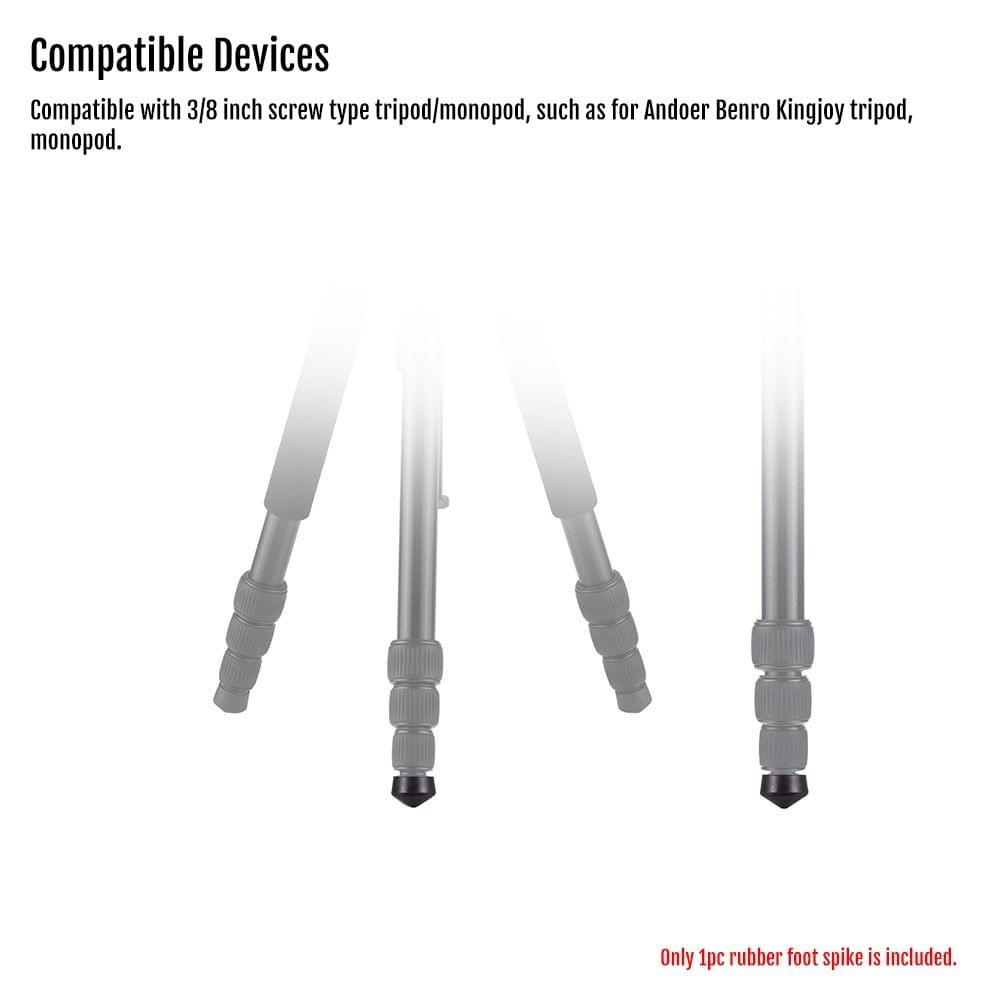 Universal Anti-slip 3/8 Inch Tripod Monopod Rubber Foot