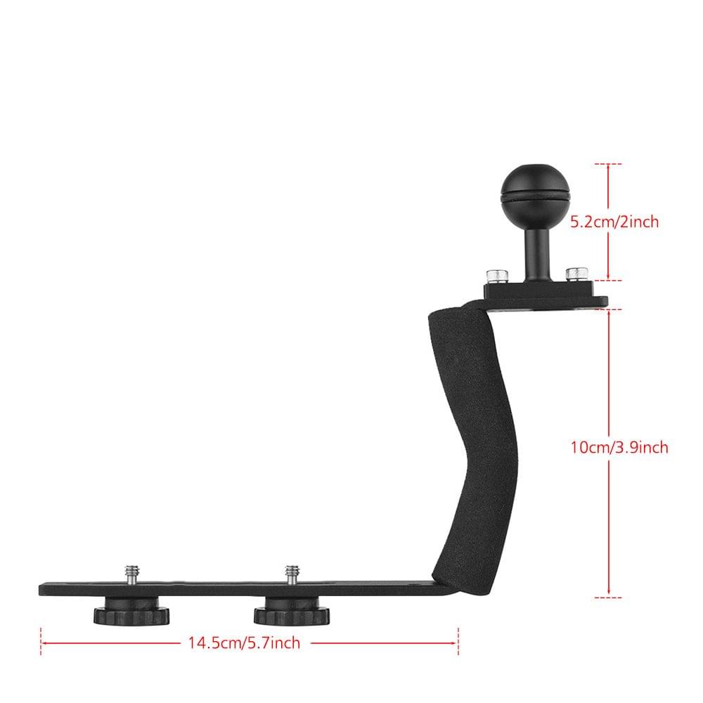 Aluminum Alloy Diving Handle Tray Bracket Single Handheld