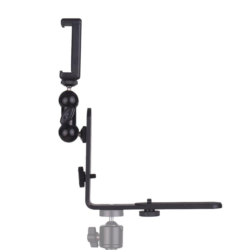 Vertical L-Shape Bracket Camera Stand + Flexible Smartphone
