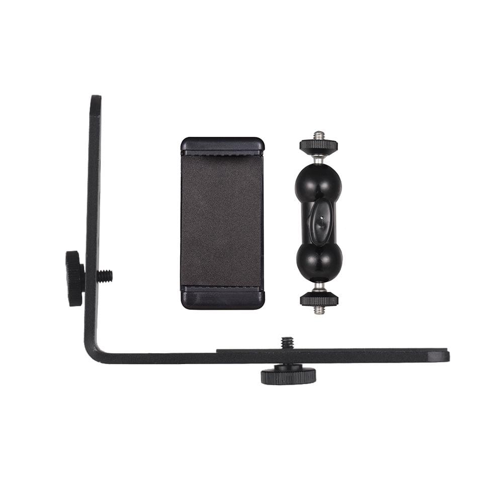 Vertical L-Shape Bracket Camera Stand + Flexible Smartphone