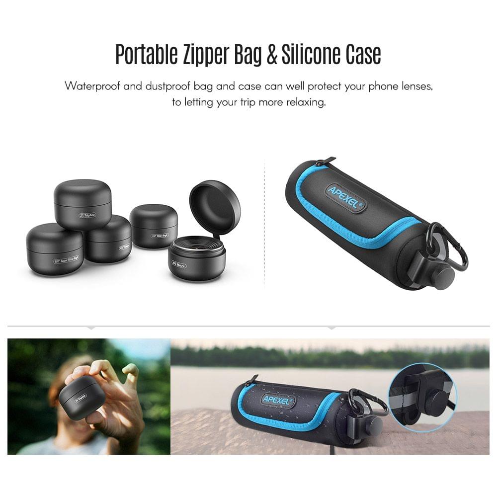 Uniqkart APL-HD5V2 5in1 HD Mobile Phone Lens Set- 2X Telephoto