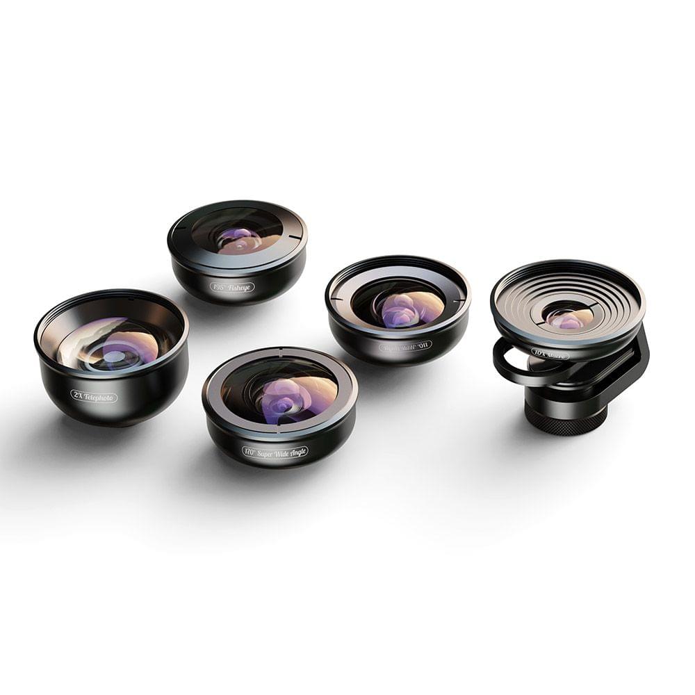 Uniqkart APL-HD5V2 5in1 HD Mobile Phone Lens Set- 2X Telephoto