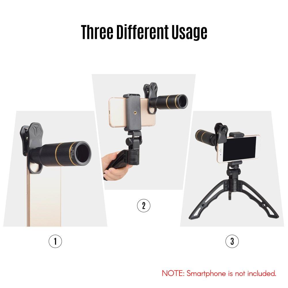 Uniqkart APL-JS16XJJ04D5 6 In 1 Phone Lens Kit 16X Zoom