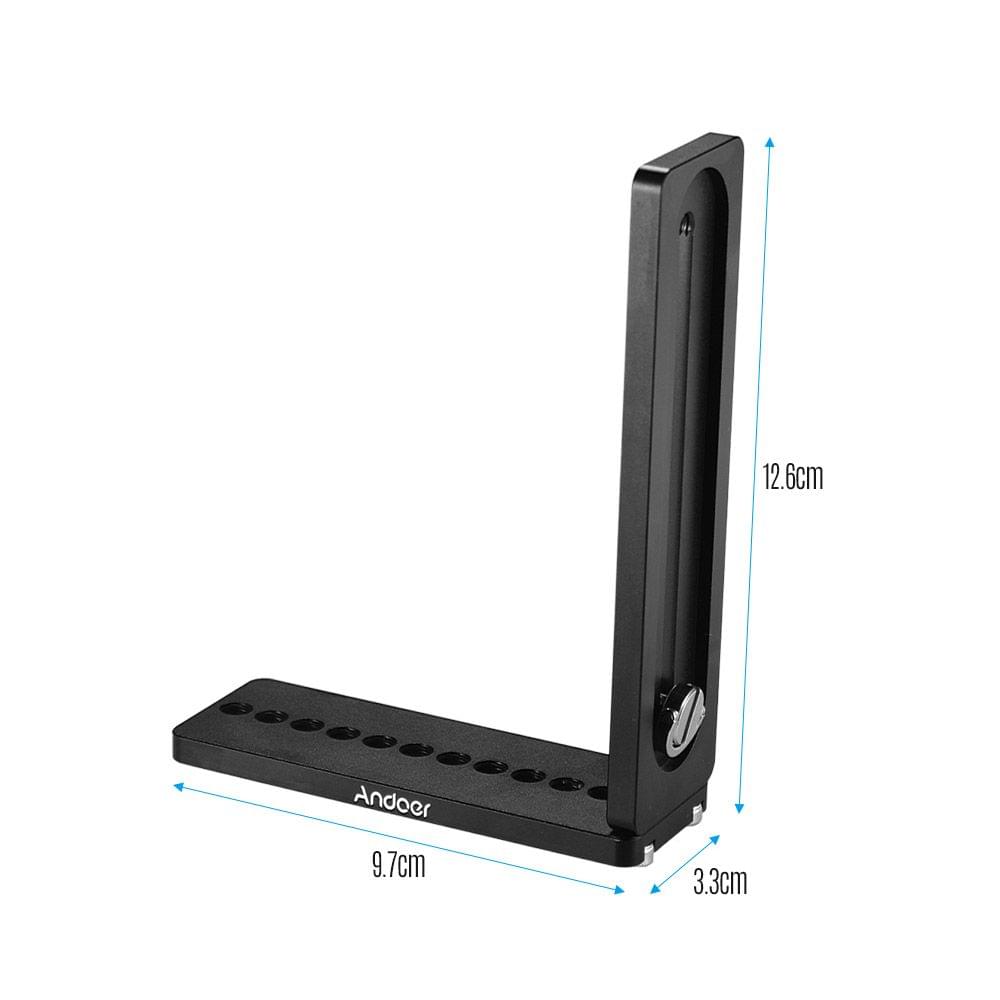 Andoer Aluminium Alloy Universal L-Shape Plate Bracket